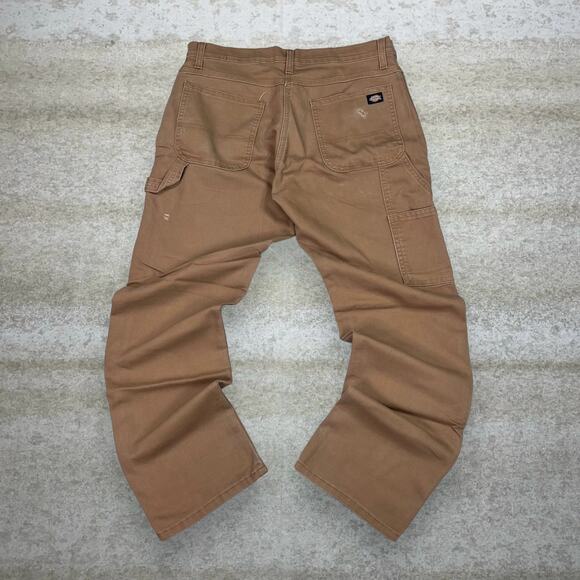 Dickies Carpenter Pants Tan Canvas Black Label Straight Fit Essential Work Wear - Picture 1 of 4